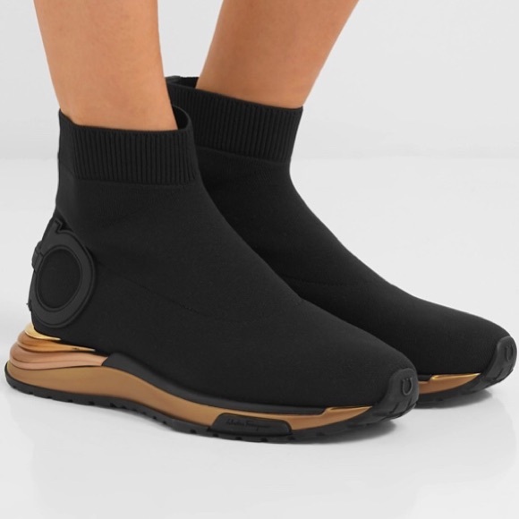 salvatore ferragamo gancini sock sneakers